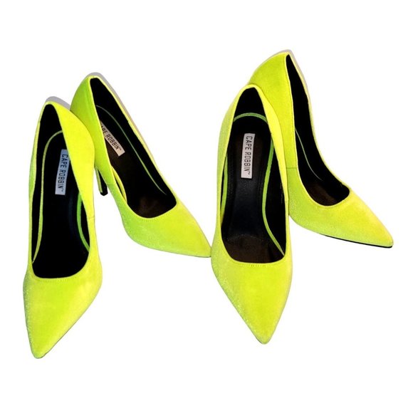 Cape Robbin Priscilla 3 Lime Green Stiletto Pumps 2 Pair Available Sizes 7.5 and - Picture 1 of 11